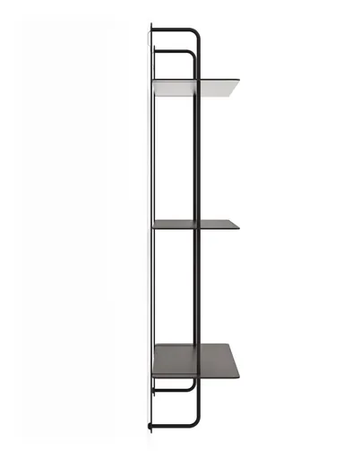 Wandregal Dagny - BHT ca. 60x85x18 cm, Metall, Schwarz
