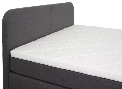 Boxspringbett- Liegefläche ca. 140x200 cm, Stoff, Anthrazit