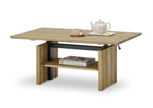 Couchtisch - höhenverstellbar, LB ca. 105x65 cm, Eiche Massiv