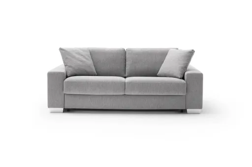 Sofa Nuoro - 2,5-Sitzer inkl. Schlaffunktion, Armlehne breit, Stoff, Grau
