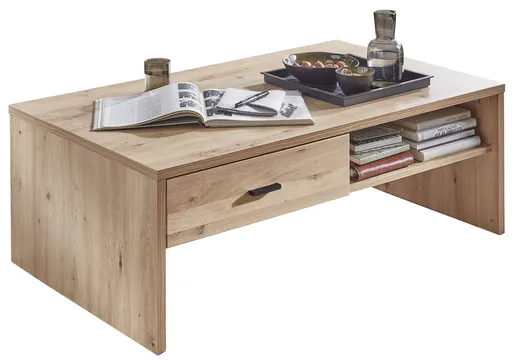 Couchtisch - LB ca. 65x110 cm, Holzfarben, Teilmassiv