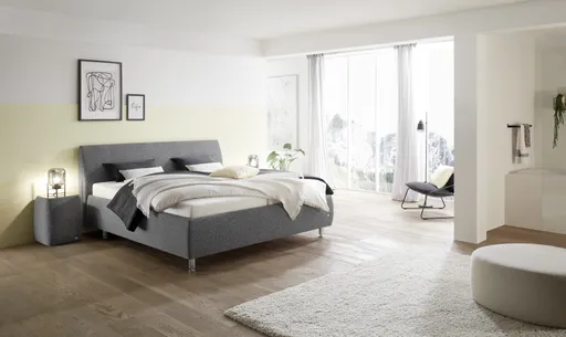 Polsterbett - Liegefläche 180x200 cm, Stoff, Anthrazit