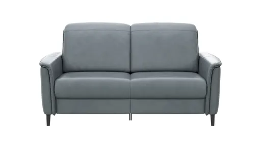 Sofa Bolivien - 2,5-Sitzer mit Relaxfunktion/Kopfteilverstellung motorisch, Leder, Steel