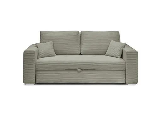 Sofa JORDEN 2 - 2,5-Sitzer inkl. Schlaffunktion mit Bettkasten, Stoff, Taupe