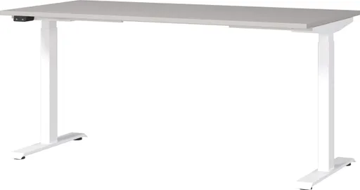 Schreibtisch GELI - höhenverstellbar, LB ca. 160x80 cm, Kaschmir, Weiß