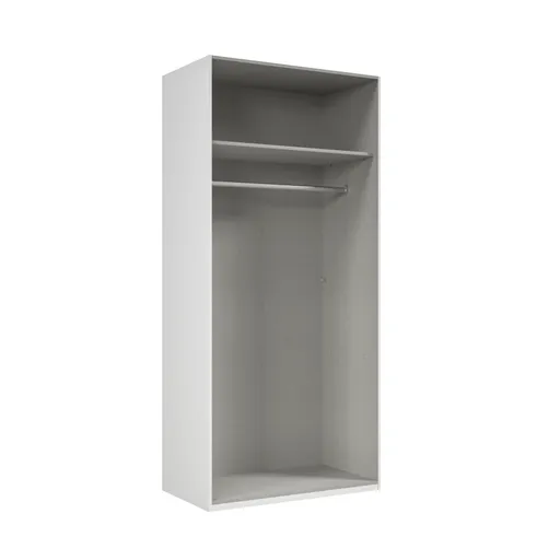 Drehtürenschrank- B ca. 100 cm, Weiß