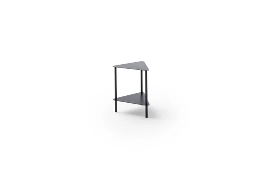 Beistelltisch Dagny - BHT ca. 40x48x40 cm, Dreieckig, Metall, Schwarz