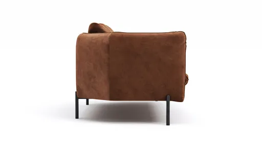 Sofa Birte - 3-Sitzer, Velour, Kupfer