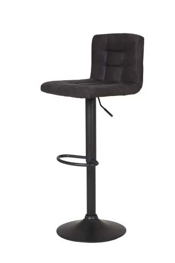 Barhocker - höhenverstellbar, Stoff, Anthrazit