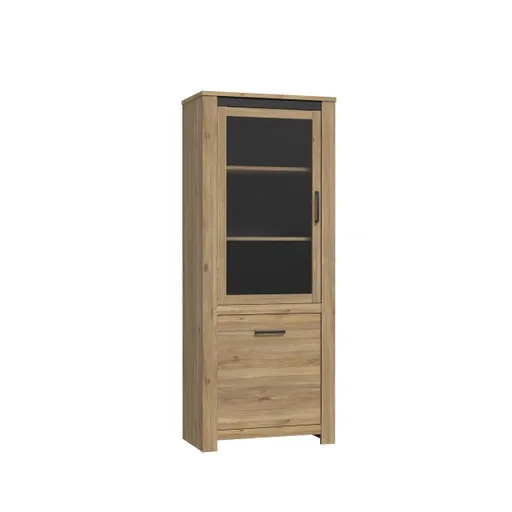 Vitrine FARES- Eiche Dekor, Glas