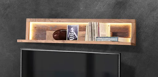 Wandboard - mit Beleuchtung, B ca. 118 cm, Akazie massiv