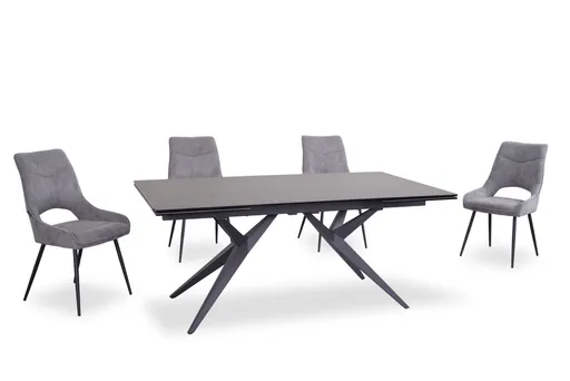 Stuhl MEAVE - Stoff, Grau