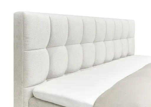 Boxspringbett HINDA- Liegefläche ca. 180x200 cm, Stoff, Beige