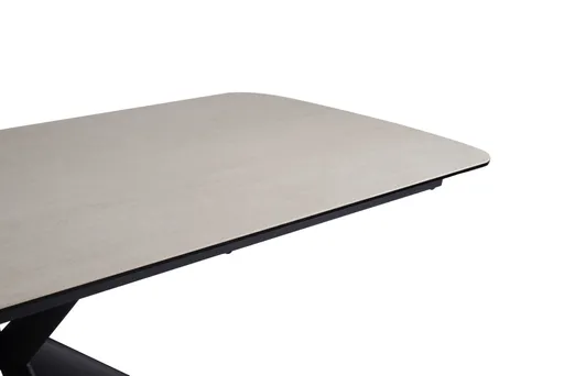 Esstisch MAXIE - ausziehbar, LB ca. 190x98 cm, Glaskeramik, Travertin farbig