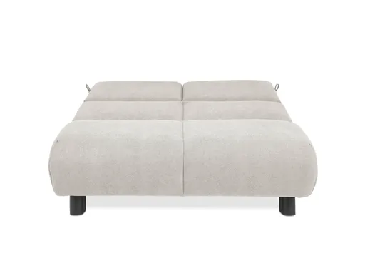 Faltsofa EBBY - 2-Sitzer ohne Armlehne, 140 cm inkl. Schlaffunktion/Relaxfunktion, Stoff, Creme
