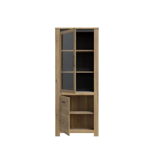 Vitrine FARES- Eiche Dekor, Glas