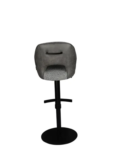 Barhocker MAILE - drehbar, höhenverstellbar, Stoff, Grau, Anthrazit