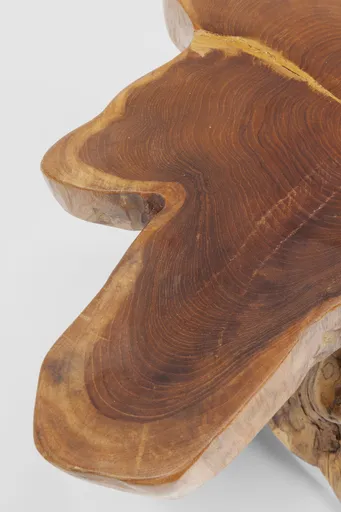 Beistelltisch- D ca. 50 cm,  Teak, Massivholz, Lackiert