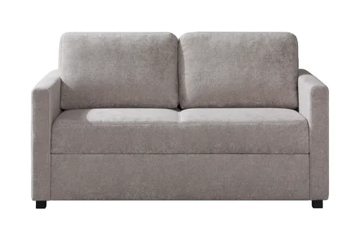 Sofa - 2-Sitzer, Schlaffunktion mit Bettkasten, Stoff, Cappuccino