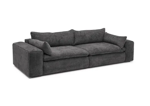  Sofa - 3-Sitzer, Stoff, Schwarz
