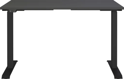 Schreibtisch GELI - höhenverstellbar, LB ca. 120x80 cm, Graphit, Schwarz