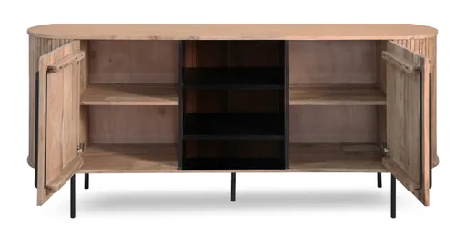 Sideboard - mit Beleuchtung, B ca. 175 cm, Akazie massiv