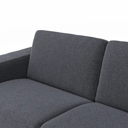 Sofa Nuoro - 2,5-Sitzer inkl. Schlaffunktion, Armlehne breit, Stoff, Eisblau