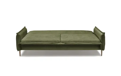 Sofa - 3-Sitzer inkl. Schlaffunktion und Bettkasten, Stoff, Olive