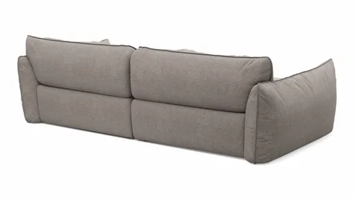 Sofa Fluffy - 4-Sitzer inkl. Rückenlehne verstellbar, Stoff, Taupe