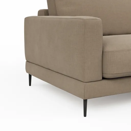 Sofa Janne - 3-Sitzer, Stoff, Nougat
