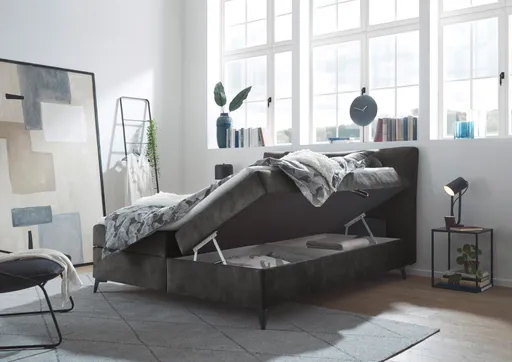 Boxbett- Liegefläche ca. 160x200 cm, Stoff, Espresso