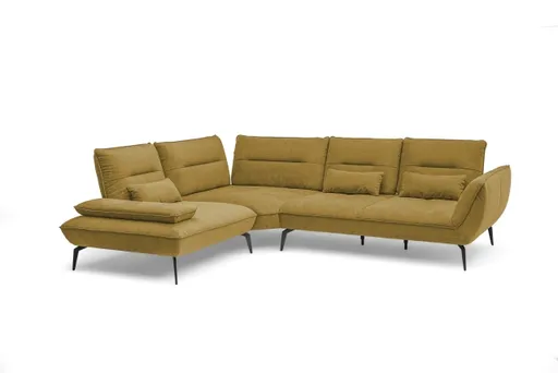 Ecksofa PAYTON - Ecke links, 2,5-Sitzer, Stoff, Senfgelb