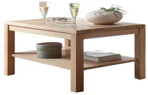 Couchtisch - LBH ca. 110x70x45 cm, Wildeiche Bianco