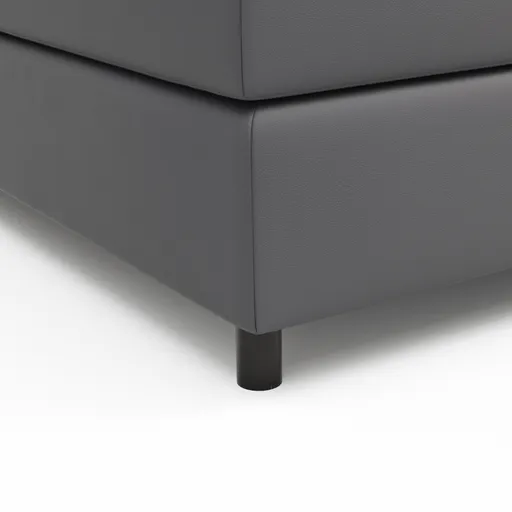 Boxspringbett Hatu - Liegefläche ca. 180x200 cm, Stoff, Anthrazit