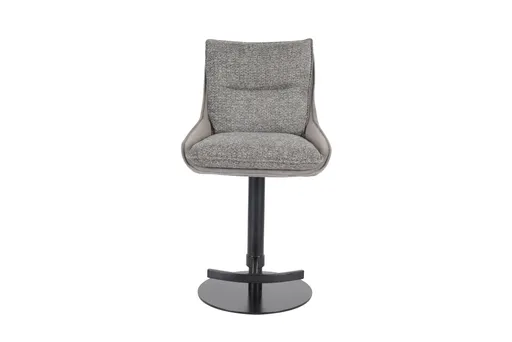 Barhocker MANDY - höhenverstellbar, Stoff, Graubeige