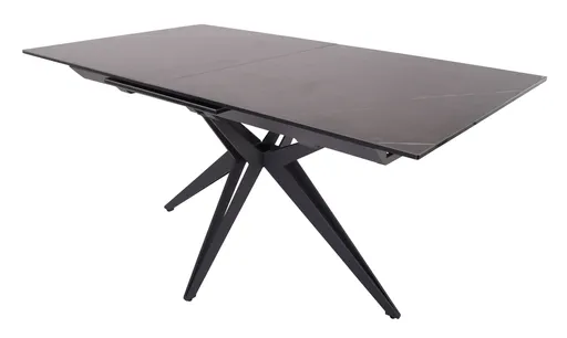 Esstisch MAJALA - ausziehbar, LB ca. 160x90 cm, Keramik, Grau