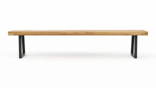 Holzbank Clifton - Breite ca. 220cm, Wildeiche massiv, natur