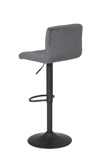 Barhocker - höhenverstellbar, Stoff, Grau