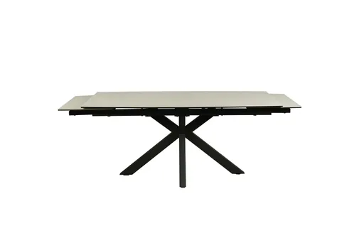 Esstisch MELANIA - ausziehbar, LB ca. 180x95 cm, Glaskeramik, Travertin farbig