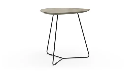 Ecktisch Fano - LBH ca. 59x50x50 cm, HPL Laminat, Grau