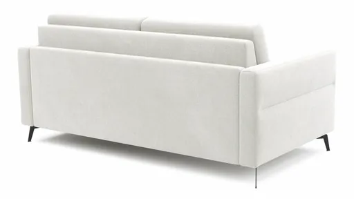 Schlafsofa Laredo - 2,5-Sitzer inkl. Schlaffunktion und Armlehne klappbar, Stoff, Offwhite