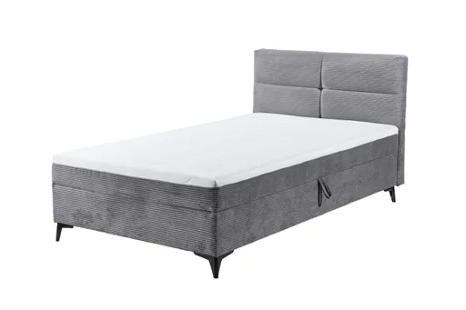 Boxbett - Liegefläche ca. 120x200 cm, Stoff, Grau