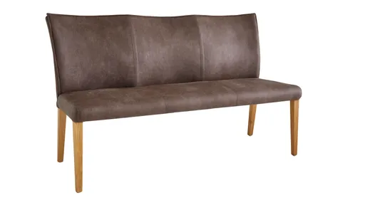 Polsterbank Florea - Breite ca. 155 cm, Stoff, Dunkelbraun