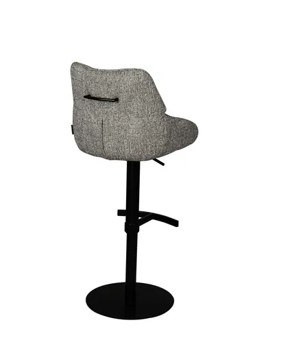 Barhocker MATTEA - drehbar, höhenverstellbar, Stoff, Braun