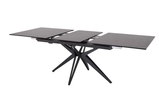 Esstisch MAJALA - ausziehbar, LB ca. 160x90 cm, Keramik, Grau