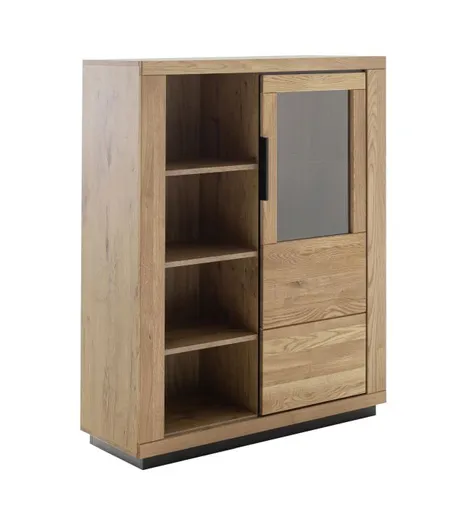 Highboard - B ca. 98 cm, Wildeiche massiv geölt