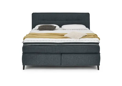 Boxspringbett- Liegefläche ca. 180x200 cm, Stoff, Anthrazit
