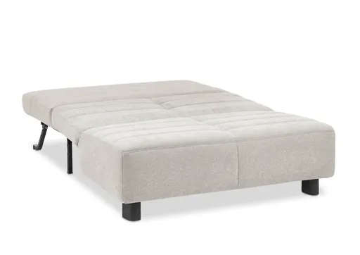  Faltsofa Easy - 2-Sitzer ohne Armlehne, ca. 140 cm inkl. Schlaffunktion, Stoff, Creme