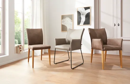 Stuhl Florea - Stoff, Dunkelbraun