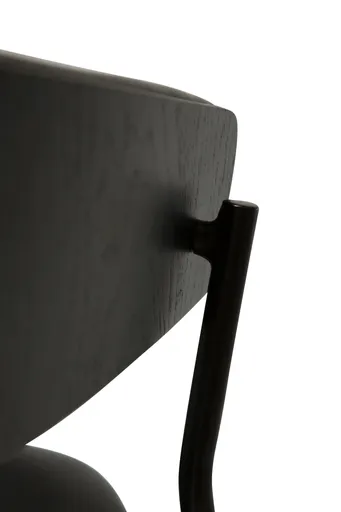 Stuhl - Furnierholz, Kunstleder, Ash, Schwarz